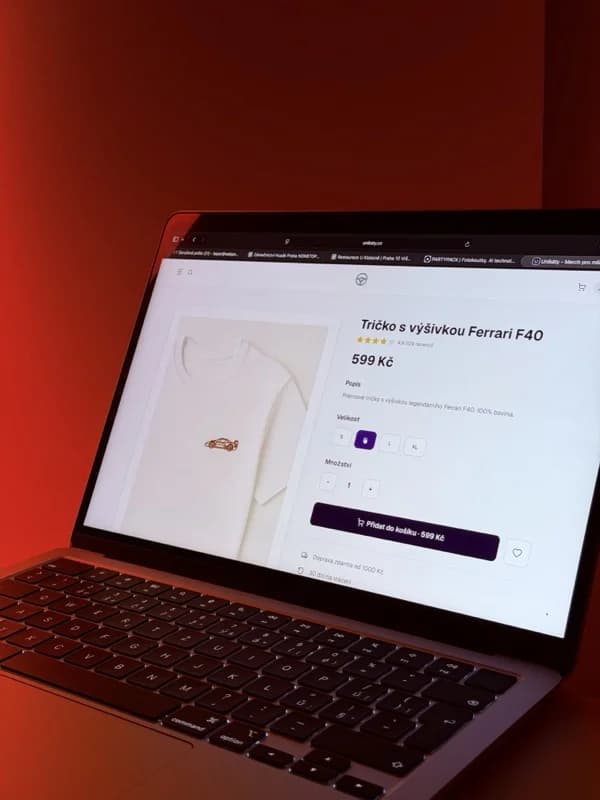 Ukázka moderního e-shopu s platební bránou vytvořeného na míru